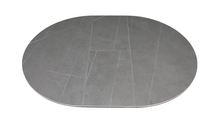 Стол раскладной GENEWA CERAMIC Intarsio 105(140)x105 серый/черный фотография