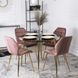 Стул бархатный MEBEL ELITE LUCKY Velvet Розовый / Золотой