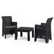 Комплект садових меблів MEBEL ELITE FRESNO Чорний