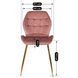 Стул бархатный MEBEL ELITE LUCKY Velvet Розовый / Золотой
