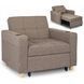 Крісло розкладне MEBEL ELITE SOLOR тканина Бежевий фотографія