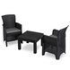 Комплект садових меблів MEBEL ELITE FRESNO Чорний