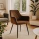 Стілець оксамитовий MEBEL ELITE BRESSO Velvet Коричневий