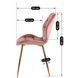 Стул бархатный MEBEL ELITE LUCKY Velvet Розовый / Золотой