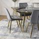Стіл круглий TINGA MEBEL ELITE 100X100 Чорний/Золото