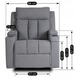 Кресло реклайнер MEBEL ELITE KOBI ткань Серый