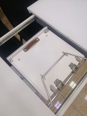 Стол раскладной TML-765-1 VETRO 120x80 Матовый Белый фотография