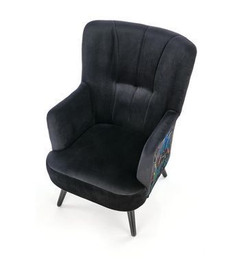 Кресло PAGONI Velvet Halmar Черный фотография