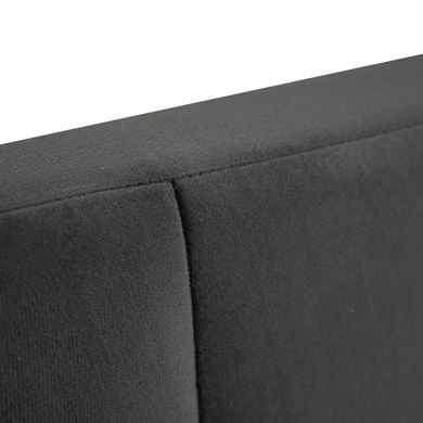 Кровать двуспальная бархатная MEBEL ELITE CROS Velvet 160x200 см Серый фотография