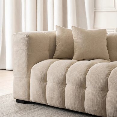 Софа MODERNO 2S MEBEL ELITE 170 см ткань Кремовый фотография