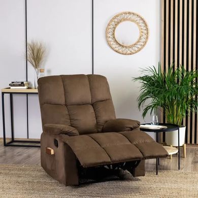 Крісло реклайнер MEBEL ELITE RIKO тканина Коричневий фотографія