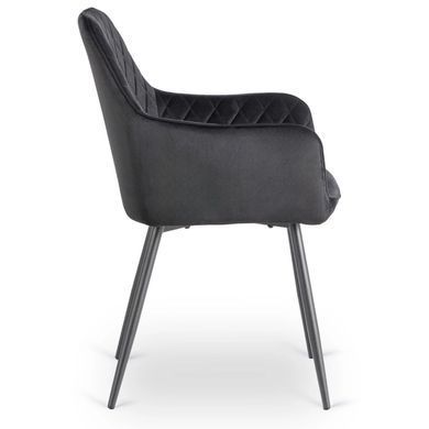 Стул бархатный MEBEL ELITE BRESSO Velvet Черный фотография