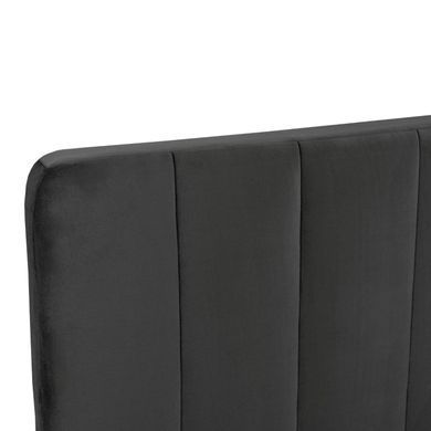 Кровать двуспальная бархатная MEBEL ELITE CROS Velvet 160x200 см Серый фотография
