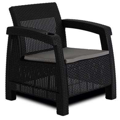 Комплект садових меблів MEBEL ELITE INDIANA Чорний