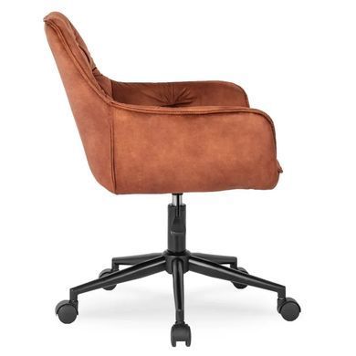 Стілець офісний поворотний оксамитовий MEBEL ELITE MILAN 2 Velvet Червоний / Чорний фотографія