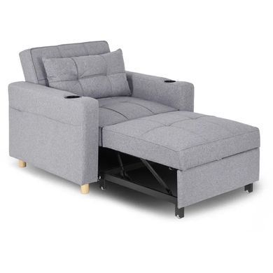 Крісло розкладне MEBEL ELITE SOLOR тканина Cірий фотографія