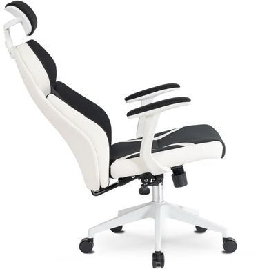 Стілець офісний поворотний MEBEL ELITE DUNCAN Чорний / Білий фотографія