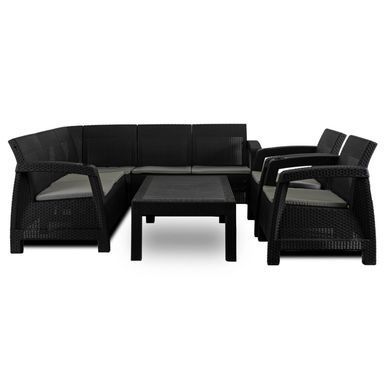 Комплект садових меблів MEBEL ELITE INDIANA Чорний