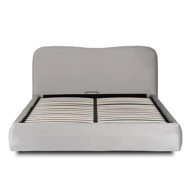 Ліжко двоспальне MEBEL ELITE BRISTOL 160x200 см Сірий фотографія