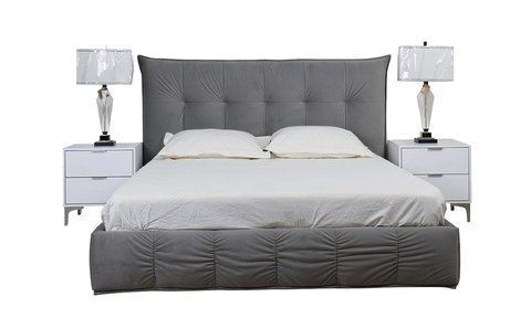 Кровать ТЕАНА Velvet Prestol 180x200 Серый фотография