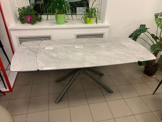 Стіл розкладний PALERMO GREY ROCK Concepto 140(200)x90 Кераміка Глянець Сірий фотографія