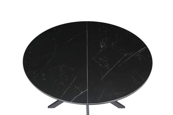 Стол раскладной GENEWA CERAMIC Intarsio 105(140)x105 черный/черный фотография