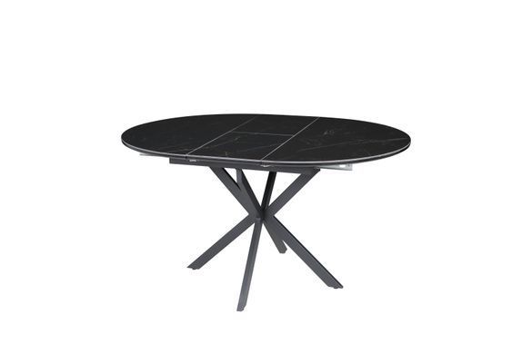 Стол раскладной GENEWA CERAMIC Intarsio 105(140)x105 черный/черный фотография