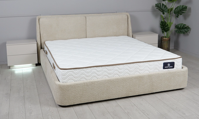 Кровать АФИНА Prestol 180x200 Букле Беж с подъемным механизмом фотография