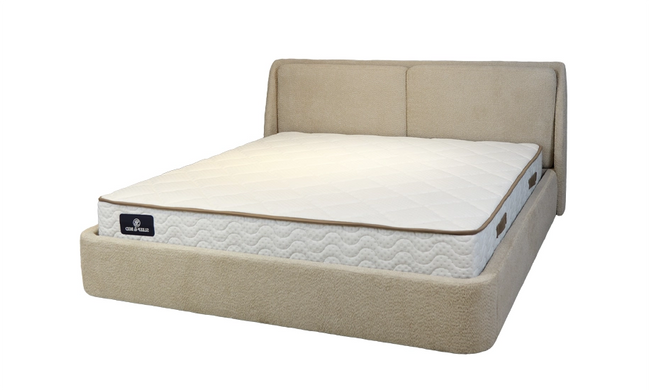 Кровать АФИНА Prestol 180x200 Букле Беж с подъемным механизмом фотография