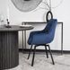 Стілець поворотний оксамитовий MEBEL ELITE LUNA Velvet Темно-синій