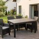 Стол Раскладной обеденный ARGOS MEBEL ELITE 140(180)х90 Темно-серый дуб/черный