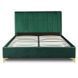 Кровать двуспальная бархатная MEBEL ELITE MARCELO Velvet 160x200 см Зеленый