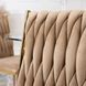 Стул бархатный MEBEL ELITE DAN Velvet Бежевый / Золотой