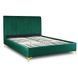 Кровать двуспальная бархатная MEBEL ELITE MARCELO Velvet 160x200 см Зеленый