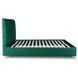 Кровать двуспальная бархатная MEBEL ELITE MARCELO Velvet 160x200 см Зеленый