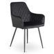 Стул бархатный MEBEL ELITE BRESSO Velvet Черный фотография