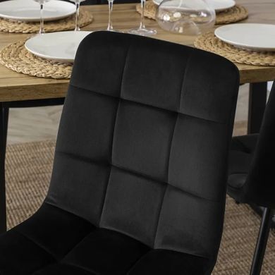 Стул бархатный MEBEL ELITE PERU Velvet, Черный фотография