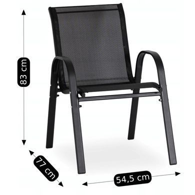 Комплект садовой мебели MEBEL ELITE MINNESOTA Черный