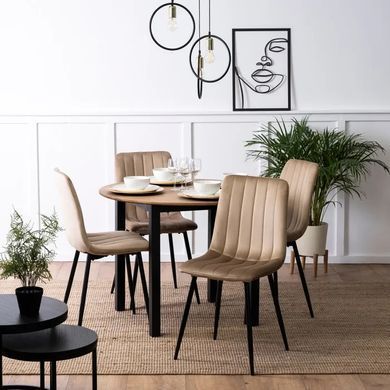 Стіл MEBEL ELITE TEO 100X100 Золотий дуб фотографія