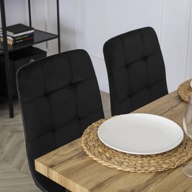 Стул бархатный MEBEL ELITE PERU Velvet, Черный фотография