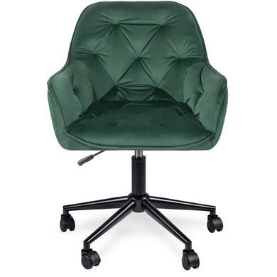 Стул офисный поворотный бархатный MEBEL ELITE MILAN 2 Velvet Зеленый / Черный фотография