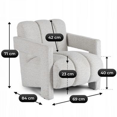 Крісло MEBEL ELITE BENDER Сірий фотографія