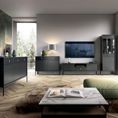Комод MEBEL ELITE MARCOS 154 Черный фотография