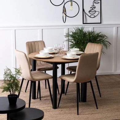 Стіл MEBEL ELITE TEO 100X100 Золотий дуб фотографія