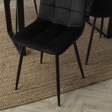 Стул бархатный MEBEL ELITE PERU Velvet, Черный фотография