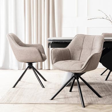 Стілець поворотний MEBEL ELITE PEONY 2 Капучино фотографія