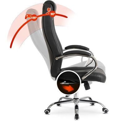 Стул офисный поворотный MEBEL ELITE MILO экокожа Черный фотография