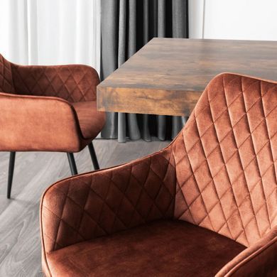 Стул бархатный MEBEL ELITE BRESSO Velvet Рыжий фотография