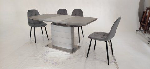 Стол раскладной TML-850 VETRO 110(150)x70 Айс Грэй фотография