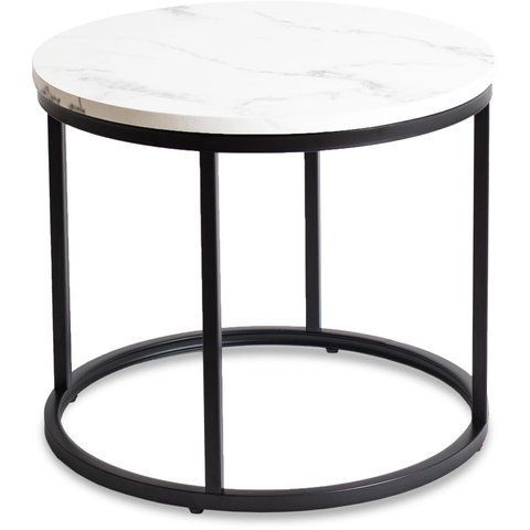 Журнальный столик CONNY MEBEL ELITE 53x53 Белый мрамор фотография